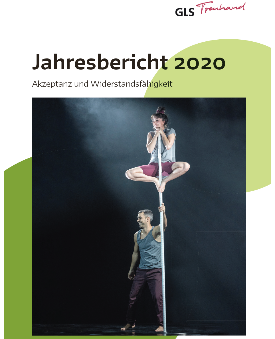 Das Cover des GLS Treuhand Jahresberichts 2020
