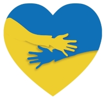 Herz in Ukraine-Farben
