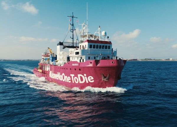Ein Rettungsschiff von Sea-Eye