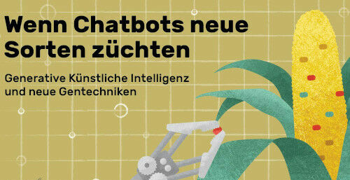 Das Titelbild der Studie zeigt einen Roboterarm, der farbige Körner in einen Maiskolben steckt. 